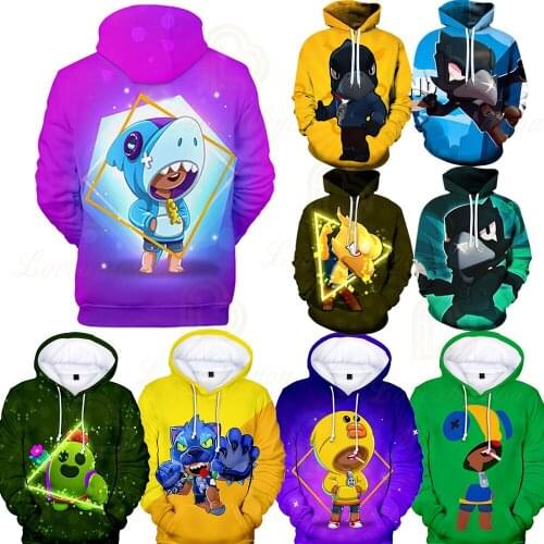 Browlers Shark Leon Star, Childrens Wear Kids Hoodie Shooting Game 3d Sweatshirt Browlers Boys Girls Tops Hoodies Teen Clothes
