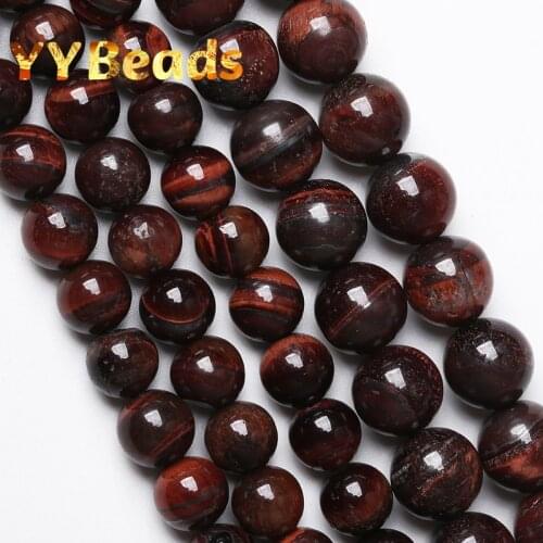 AAA Natural Red Tiger Eye Stone Beads Round Loose Beads For Jewelry Making DIY Bracelets Necklace Accessories 4 6 8 10 12mm 15"