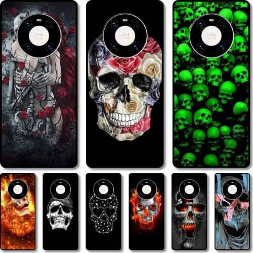 Skeleton skull Phone Case For Huawei mate 40 30 10 20 40 8 9 Lite Z Pro RS black cell shell