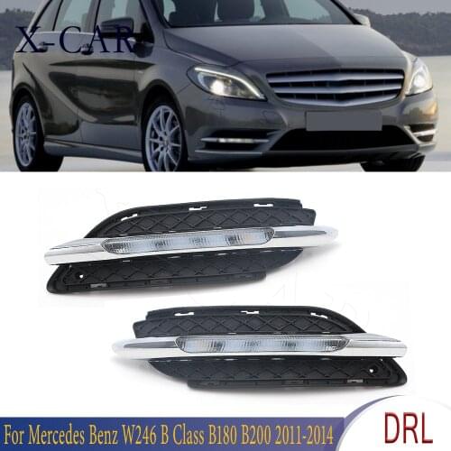 X-CAR Left Right Car LED DRL Daytime Running Light Driving Light Lamp For Mercedes Benz W246 B class B180 B200 2011 2012-2014