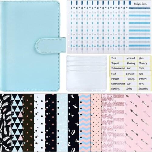 PU Leather Budget Organizer Binder Cash Envelope System Sets, for Money Planner for Storage Cash Coins