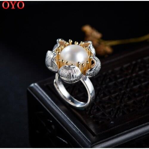 Sterling silver flower ring female kapok open rin