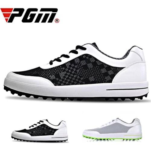 PGM Mens Breathable Mesh Golf Shoes Men Anti-slip Spikesless Outdoor Sneakers