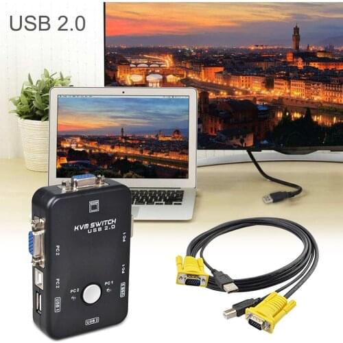 Switch KVM Cable 2.0 KVM Switch Port W Cables for Computer Mouse Keyboard Monitor