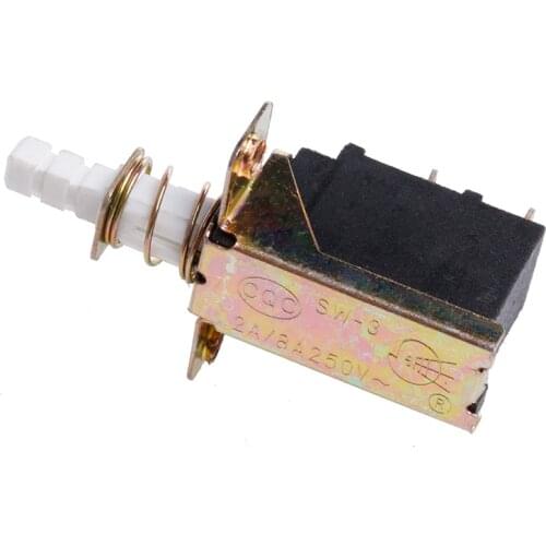 L9BE 10 Pcs Latching SPST Push Button Power 2Pin Switch SW-3 Switches AC 250V 2A/8A