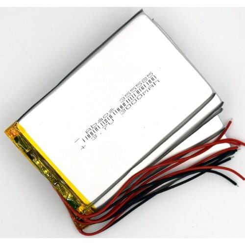 5pcs 3.7V 3000mAh Li-polymer Rechargeable Battery lithium Li-Po ion for MP3 MP4 KTV family microphone with GPS 355585