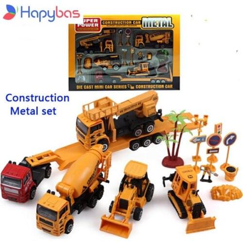 Diecast Cars 1:50 Alloy+Plastic Construction Car Toy Set Educational Engineering metal Construction Vehicles Toys kids gift