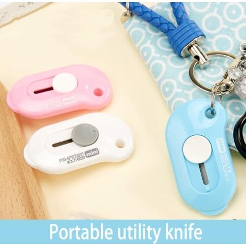 Mini Keychain Utility Knife Portable Small Utility Knife Express Box Opener Letter Opener Office Paper Knife Wallpaper Knife Dem