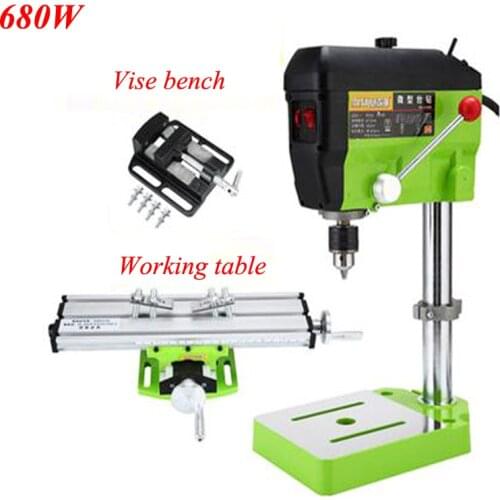 Mini Electric DIY Drill 220V 680W Variable Speed Micro Drill Press Machine With Clamping diameter 1.5-13mm 5168E