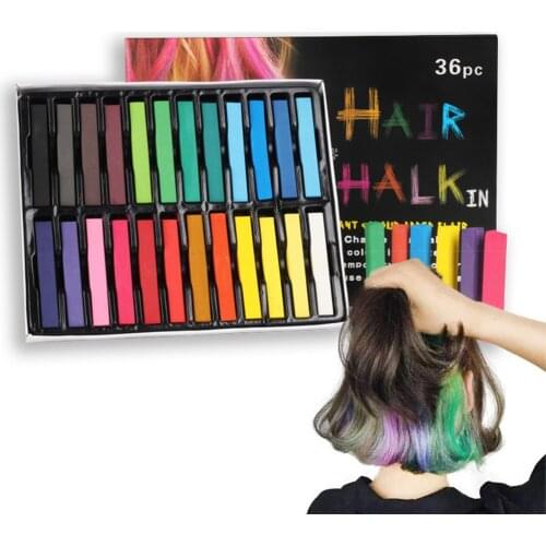 Fashion Hot Selling Cool Party Decoration 24 Colors Fashion Hot Fast Non-toxic Temporary Pastel Hair Dye Color Chalk Party Decor
