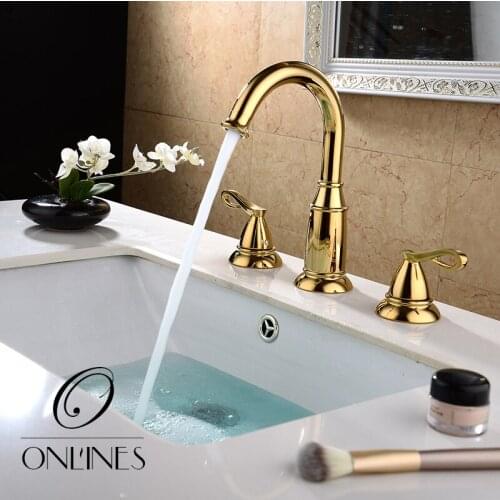 German online European antique gold wash basin faucet basin faucet hot and cold all-copper