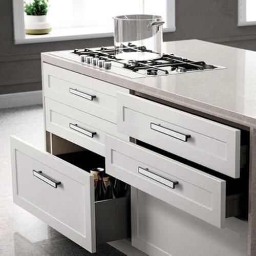 Nordic modern minimalist cabinet handle drawer wardrobe door handle black white leather handle