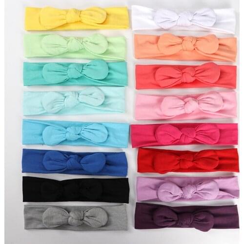 New Bunny Ears Hairband Baby Infant Bowknot Hair Accessories Cotton Headband Children Photo Accessories