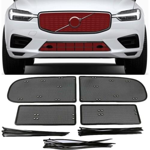 Stainless Front Grille Insert Net Insect Screening Mesh Cover Trim for Volvo XC60 2018 2019 2020 Sport