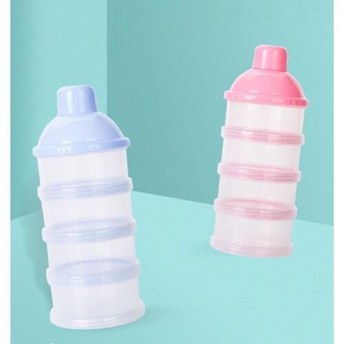 New Portable Newborn Baby Milk Powder Dispenser Travel Kids Baby Feeding 4 Layers Milk Powder Dispenser Bottle Storage Container