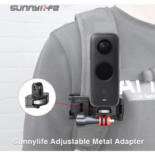 Sunnylife Adjustable Metal Adapter For Pocket2/Insta360 ONE X2/X/SLR Rotation Aluminum Alloy Sports Camera Accessories