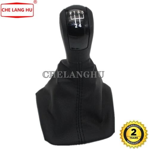 For Skoda Octavia A5 MK2 Sedan & Combi 2004 2005 2006 2007 2008 Car-styling 5 Speed Gear Stick shift knob Level leather Boot