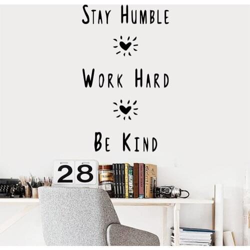 Modern Humble Work Wall Sticker Removable Self Adhesive Watercolo Home Decor Children House Vinyl Art Decal