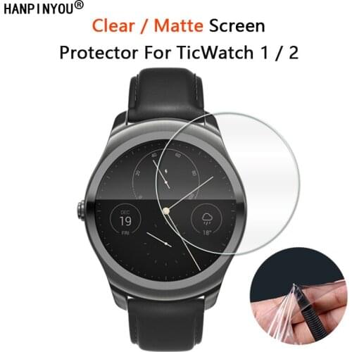 1/10 Pcs For Mobvoi TicWatch 2 / 1 Sports Smart Watch Clear Glossy / Matte Screen Protector Soft Film -Not Tempered Glass
