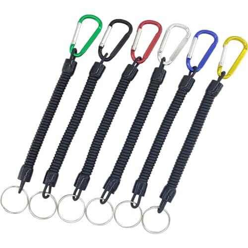 1pc Fishing Spring Lanyard Cord Hook Secure Pliers Lip Grips Adjustable Tackle Tool Fishing Accessory 2018 Hot