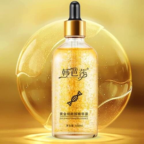 100Ml 24K Gold Tense Moisture Essence Pure Hyaluronic Acid Care Anti-Wrinkle Golden Nicotinamide Serum Essence Skin Liquid