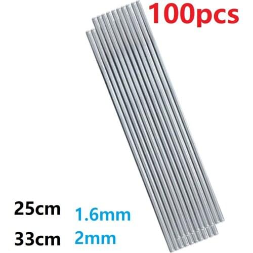 100pcs 25-33cm Aluminium Flux Cored Weld Wire Easy Melt Welding Rods for Aluminum Welding Soldering No Need Solder Powder