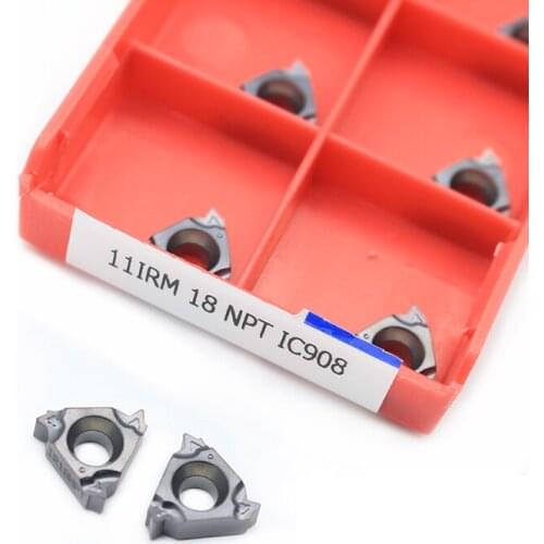 11IRM 18 NPT IC908 10pcs Thread Carbide CNC Threaded Carbide Inserts Thread Lathe Turning Blade Tool Tungsten Carbide Insert