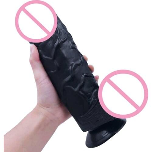 26X7CM Consolador Para Mujer PVC Sex Huge Dildo Real Huge Penis Large Suction Cup Dilso Penis Toys Dick Black Dildos For Women
