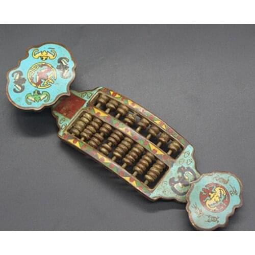 Antique QingDynasty Cloisonne Abacus sculpture,hand-carving crafts,Home Decoration,handmade crafts/Collection