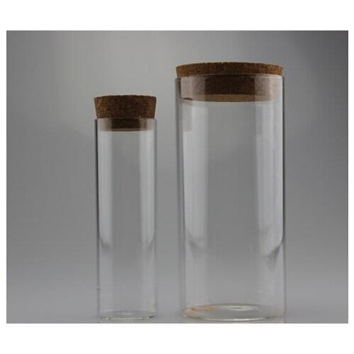 Free shipping flat bottom borosilicate glass test tube with cork OD25*L150