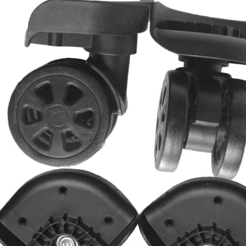 2 Pieces 360 Swivel Luggage Wear Resistant Wheel Suitcase Replacement Repair Wheels Dual Roller Bearing Caster Roller