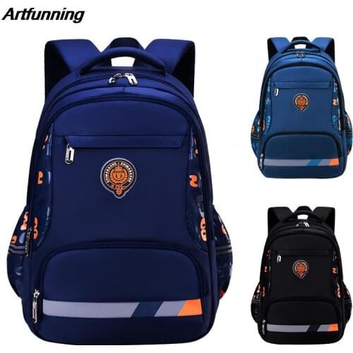 Artfunning Children leisure Schoolbag for Teenager Boys schoolbag lightweight travel backpack 2 sizes high-capacity backpack