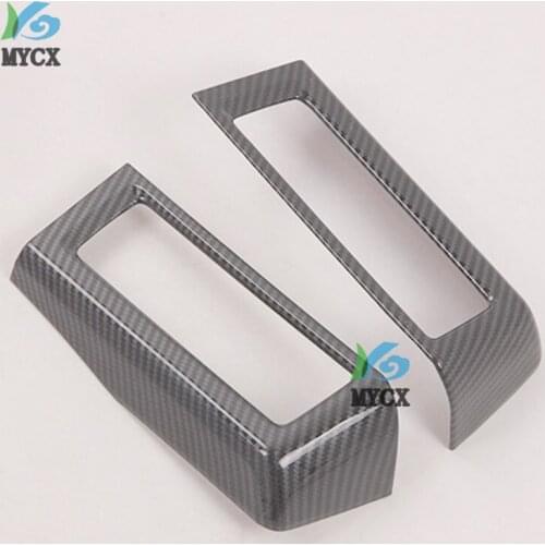 For Toyota HiAce Sixth generation(H300) 2019 2020 Car Accessories Carbon Fiber Style Air Vent Outlet Cover Dashboard Trim Bezel