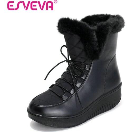 ESVEVA Women's Wedge Ankle Boots