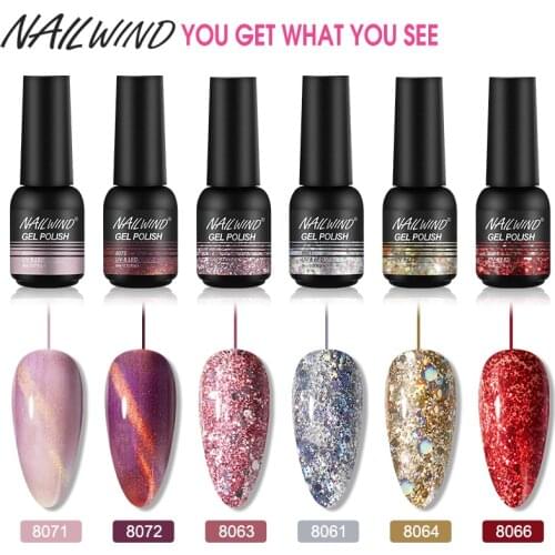 NAILWIND Nail Polish Gel 8ml Hybrid Varnishes Manicure Art Need UV/LED Lamp Semi Permanent Soak Off Base Top Coat Nail Gel