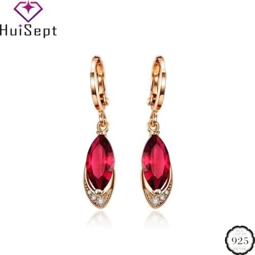 Женские золотые серьги HuiSept China At AliExpress