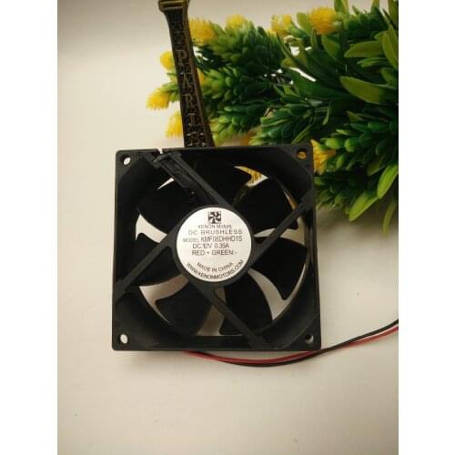 KENON Motors KMF08DHHD1S DC 12V 0.35A 80x80x25mm 2-Wire Server Square Fan