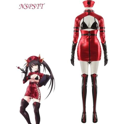 NSPSTT Anime Date a Live Cosplay Costume Tokisaki Kurumi Cosplay Costume Women Sexy Cosplay Halloween Costume Full Set