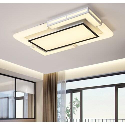 Creative square living room lamp, simple lamp, study bedroom lamp, smart led dining room ceiling lamp