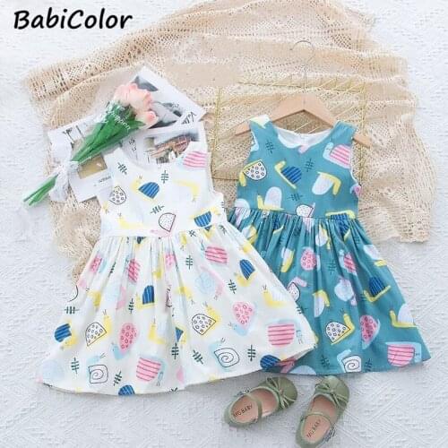 Baby girls summer dress for kids girls flower style clothing fashion cotton dress girls party clothes for 1-2-3-4-5Y