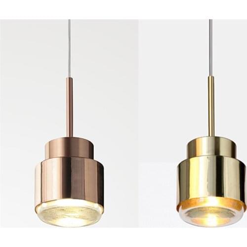Nordic Metal Luster Pendant Lights Bedroom Living Room Restaurant Bar Corridor Cafe Shop Gold Decorative Single-headed LED Lamps