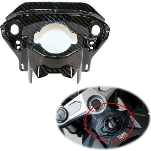 Motorcycle 3K Carbon Fiber front front lock cover Decorative Modification Cover For Honda CB650R CBR650R 2019