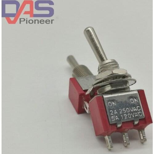 MTS102 single toggle switches Toggle Rocker Switches on-on MTS102 with the panel 3pin 2A 250V 5A 120V