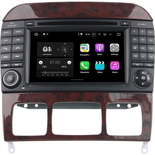 7" 2 Din 6 Core Android 10.0 PX6 For BENZ S-Class W220 S280 S320 S350 Car Radio Multimedia Player 4+64GB Audio Stereo DVD DSP