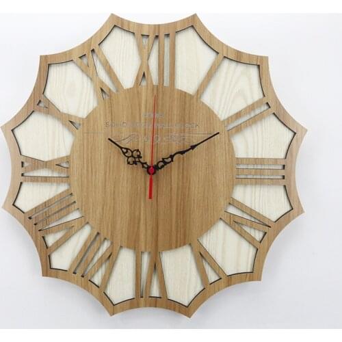 Simple decoration special-shaped wall clock living room study creative single-sided clock household personalized wooden clock