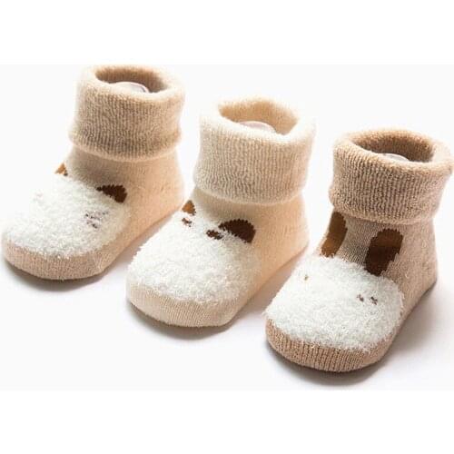 3 Pairs/Lot Winter Warm Baby Socks For Boy Girl Newborn Babies Organic Color Autumn Kids Childrens Baby Sock Accessories