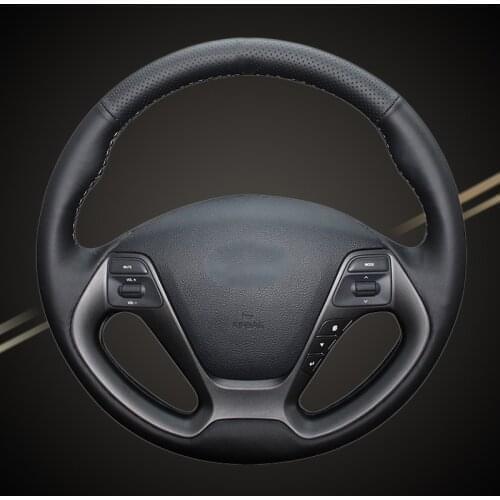Artificial Leather Car Braid On The Steering Wheel Cover for Kia K3 2013 K2 Rio 2015 2016 Ceed Cee'd 2012-2017 Forte Koup Forte5
