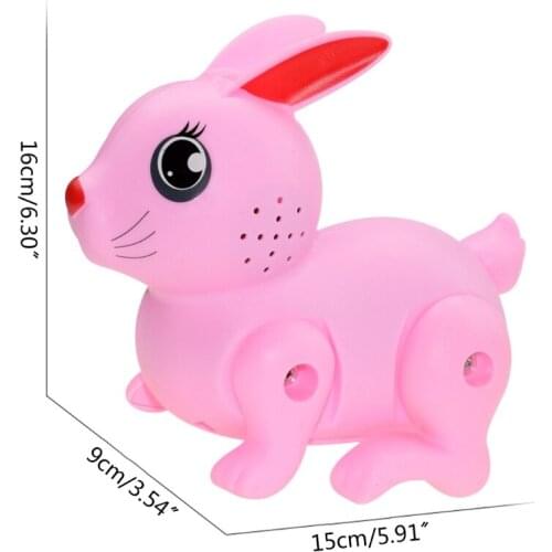 Plastic Animal Toys Walking Music Rabbit with Colorful Lights with Battery