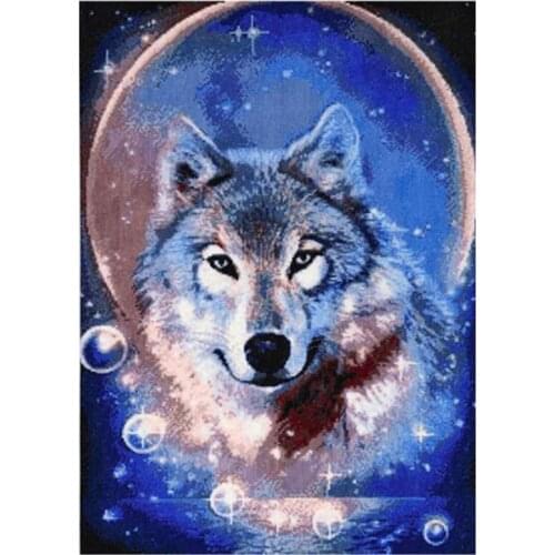 Sale Full Square Drill Scenic Wolf Picture Diamond Painting Embroidery Rhinestone Cross Stitch Mosaic Gift XN759