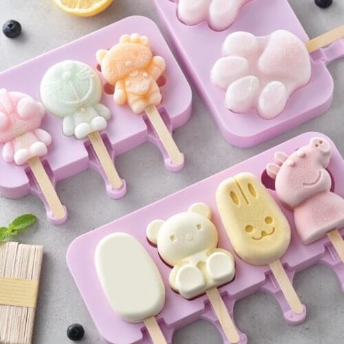 Silicone ice cream molds, home-made cheese, ice cream, ice cubes, old popsicles, cartoon childrens popsicles DIYIce cream mould